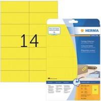 HERMA Multifunktionsetiketten SuperPrint DIN A4 Gelb Rechteckig 105 x 42,3 mm Rechteckig 280 Etiketten pro Packung