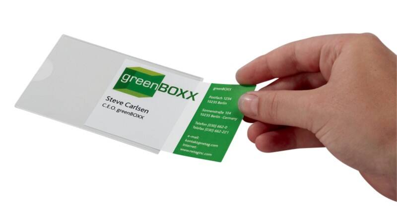 Pochettes autocollantes DURABLE A4 pour cartes de visite 93 x 62 mm 100 unités