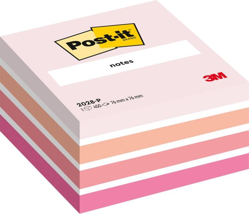 Post-it Haftnotizenwürfel 76 x 76 mm Pink 450 Blatt