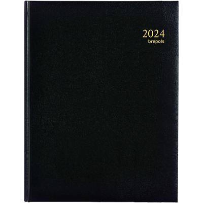 Agenda Brepols Timing Lima 2025 A5 1 Semaine sur 2 pages Similicuir Noir Néerlandais