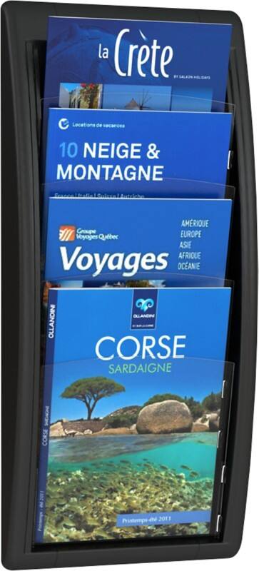 Présentoir Quick Fit A4 Paperflow Montage mural Noir 4061,01 29 x 9,5 x 65,7 cm