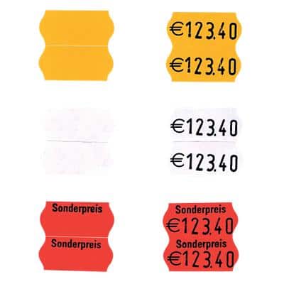 Étiquettes sur rouleau 1 ligne SATO 2,6 x 1,2 cm Rouge 1500 Unités
