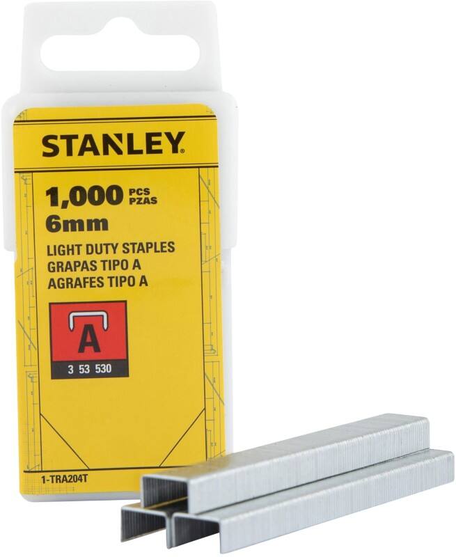 Agrafes Stanley 26/6 1-TRA204T Métal Argenté 1 000 Agrafes