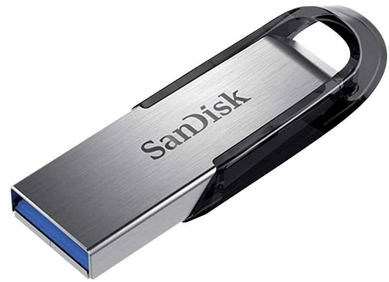 Clé USB SanDisk Ultra Flair USB USB 3.0 64 Go Noir, argenté