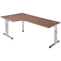 Bureau en L Hammerbacher Matrix Noyer 2 000 x 1 200 x 850 x 650 - 850 mm