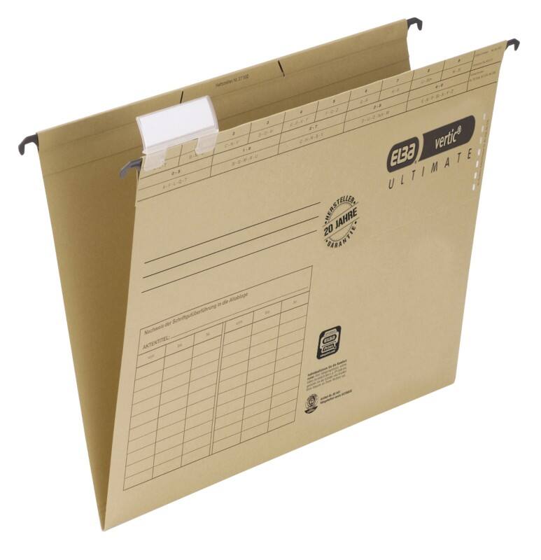 Dossiers suspendus ELBA A4 V 240 g/m² Brun 25 Unités