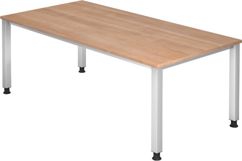 Bureau Hammerbacher Q Series Rectangulaire Noyer Argenté Bois 4 pieds 1000 x 685 mm