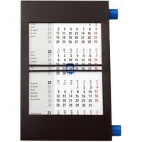 Simplex Tischkalender 3 Monate/1 Seite 2022 Deutsch, Englisch, Französisch, Niederländisch, Italienisch, Spanisch Schwarz