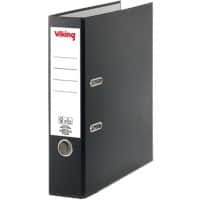 Viking Ordner A4 hoch 75 mm Schwarz 2 Ringe PP (Polypropylen) Matt Horizontal