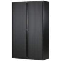 Armoire haute à portes rideaux Bisley Euro Noir 1'200 x 430 x 1'979 mm