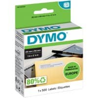 DYMO LW Adressetiketten Authentisch 11352 S0722520 Selbsthaftend Schwarz auf Weiss 25 x 54 mm 500 Etiketten