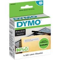 Étiquettes d’expédition Dymo LW S0722520 / 11352 d’origine Autocollantes Blanc 25 x 54 mm