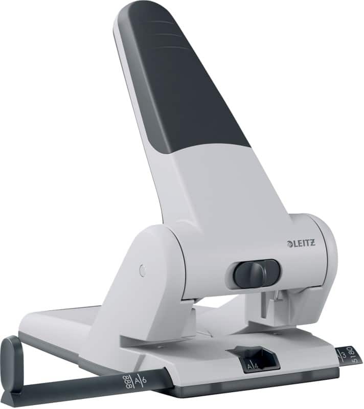 Leitz 2 Löcher Extrastarker Registraturlocher 5180 Metall Powersave 65 Blatt Weiss