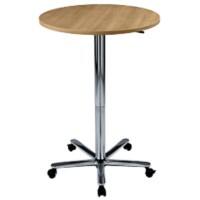 Table debout Hammerbacher Argenté, décor hêtre 800 x 1140 x 720 - 1140 mm