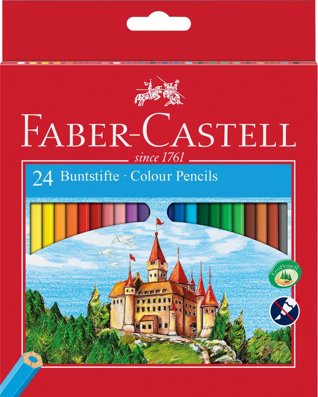 Faber-Castell Wasserfester Farbstift 111224 Farbig sortiert 24 Stück