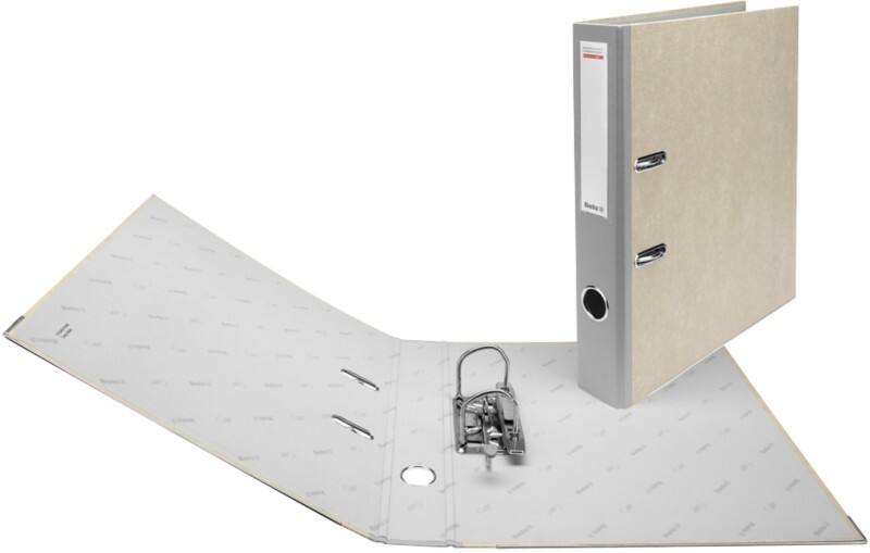 Classeur à levier Biella Étroit A4 40 mm Gris 2 Anneaux Carton Effet Marbre