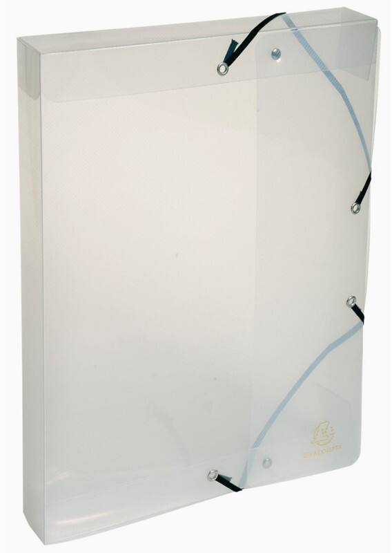 Boites de classement à élastiques Exacompta Crystal A4 Transparent Polypropylène 25 x 4 x 33 cm