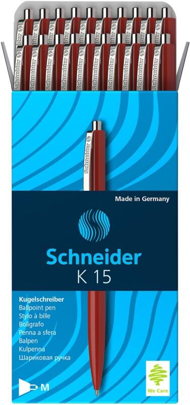 Schneider Kugelschreiber K15 0.5 mm Rot 20 Stück