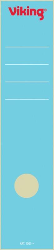 Étiquettes pour dos de classeur Viking 60 mm Bleu Longues 10 Unités
