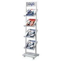 Étagère Kerkmann Rico A4 Argenté 6330 425 (L) x 300 (P) x 1650 (H) mm