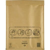 Mail Lite Luftpolster-Versandtaschen H/5 Gold Ohne Fenster 270 (B) x 360 (H) mm Abziehstreifen 79 g/m² 50 Stück