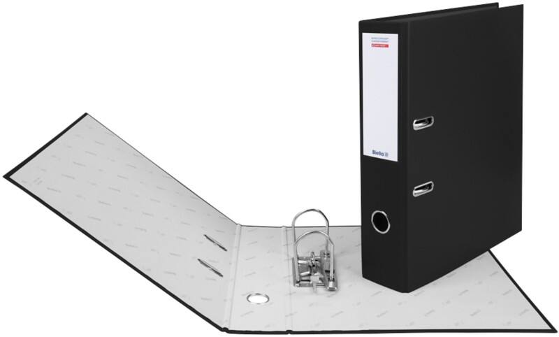Biella Ordner Breit A4 70 mm Schwarz 2 Ringe 10341702U Kunststoff