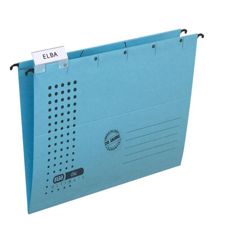 ELBA Hängemappen Chic Ultimate A4 Blau Karton 5 Stück