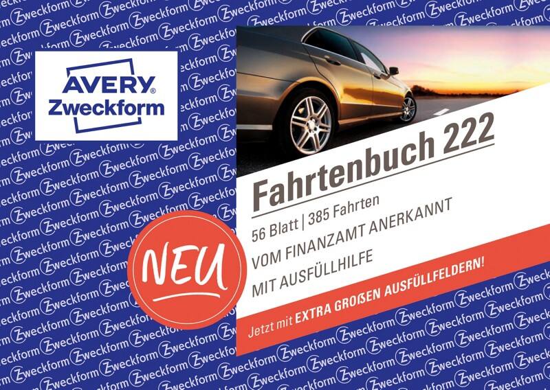 AVERY Zweckform Fahrtenbuch 222 Weiss A6 quer Perforiert 40 Blatt