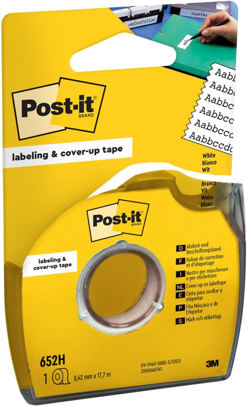 Ruban de correction et dévidoir Post-it 652H 8,4 mm x 17,7 m
