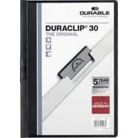 DURABLE Duraclip Klemmmappe 30 Blatt A4 Schwarz