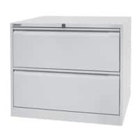 Armoire pour dossiers suspendus Bisley 2 tiroirs A4 Double Gris clair 711 x 800 x 622 mm