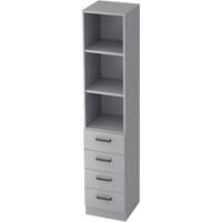 Hammerbacher Future Melaminharzbeschichtete Spanplatte Aktenschrank 2 Fachböden 400 x 420 x 2.004 mm Grau