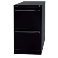 Bisley Hängeregistraturschrank 2 Schubladen Schwarz 413 x 622 x 711 mm