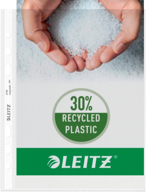 Pochette perforée Leitz A5 Mat Transparent 80 microns Polypropylène Ouverture au-dessus 6 perforations 4795 100 Unités