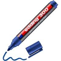 edding 300 Permanentmarker Mittel Rundspitze 1,5 - 3 mm Blau Nachfüllbar Wasserbeständig