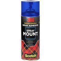 3M Scotch Sprühkleber SprayMount Transparent Permanent nach dem Trocknen 400 ml
