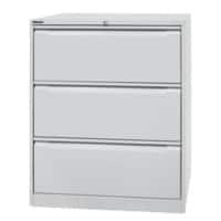 Armoire pour dossiers suspendus Bisley 3 tiroirs A4 Double Gris clair 1016 x 800 x 622 mm