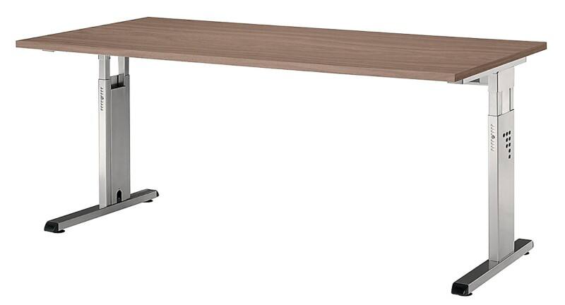 Bureau Hammerbacher Matrix Noyer 1600 x 800 x 850 x 650 - 850 mm