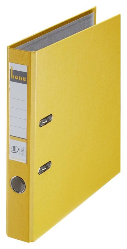 Classeur à levier Bene Étroit No,1 Power A4 52 mm Jaune 2 Anneaux 291600 Plastique Portrait