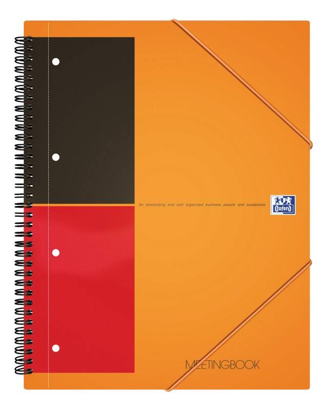 Cahier à spirales OXFORD International A5+ Ligné Reliure spirale PP (Polypropylène) Orange Perforé 160 Pages 80 Feuilles