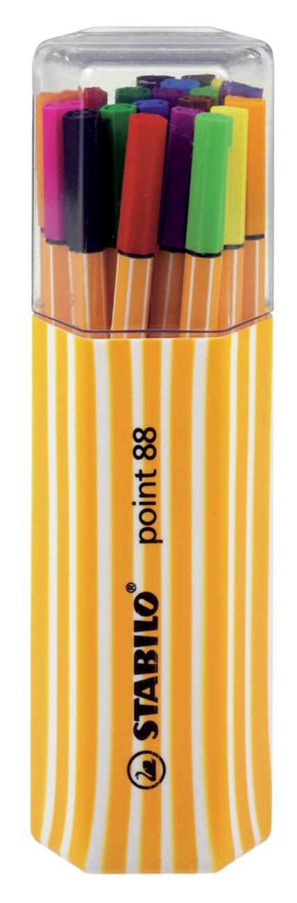 STABILO Fineliner Point 88 + Point 68 0.4 mm Farbig sortiert 20 Stück