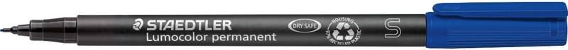 STAEDTLER Lumocolor Universal Lumocolor Rundspitze Permanentmarker Extra Fein Rundspitze 0,4 mm Blau Nachfüllbar 10 Stück