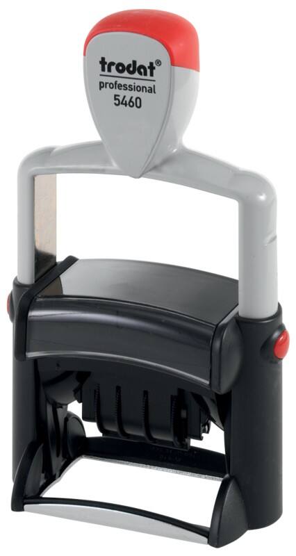 Tampon dateur et texte Trodat 5460 3 Lignes 3.3 x 5.6 cm