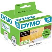 Dymo LW S0722410 / 99013 Authentic Grosse Adressetiketten Selbstklebend Transparent 36 x 89 mm