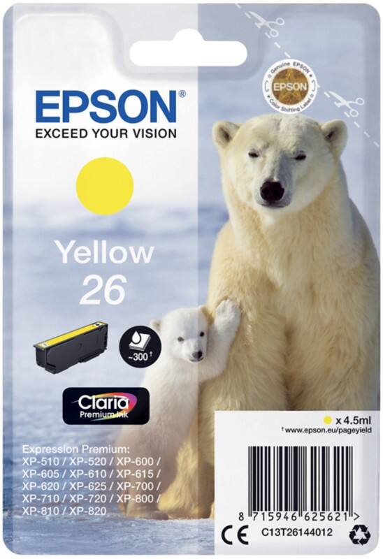 Epson 26 Original Tintenpatrone C13T26144012 Gelb