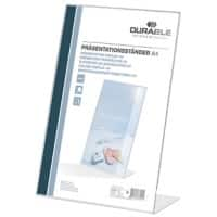 DURABLE Tischaufsteller A4 L-Form 21 (B) x 9 (T) x 30 (H) cm Transparent 2 Stück