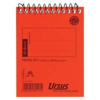 Ursus Style Notizbuch Spezial Kariert Spiralbindung Pressspankarton Orange unperforiert 96 Seiten 48 Blatt