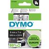 Ruban d'étiquettes DYMO D1 Authentique 40913 S0720680 Autocollantes Noir sur Blanc 9 mm x 7 m