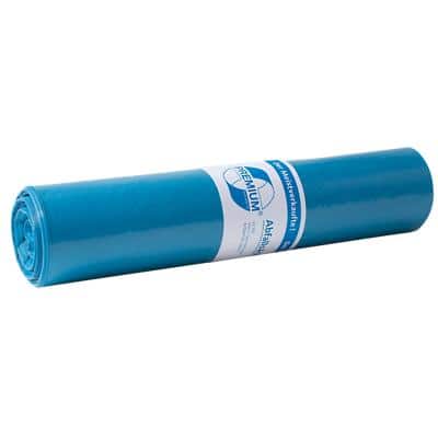 Sac-poubelle LDPE Premium Déchets courants DEISS 70 l Bleu PE (Polyéthylène) 40 microns 25 Unités