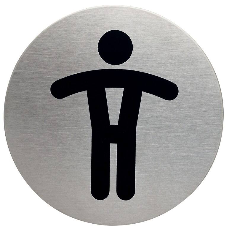 Pictogramme DURABLE PICTO Toilettes pour hommes Autocollant Acier inoxydable 8,3 x 8,3 cm 4905